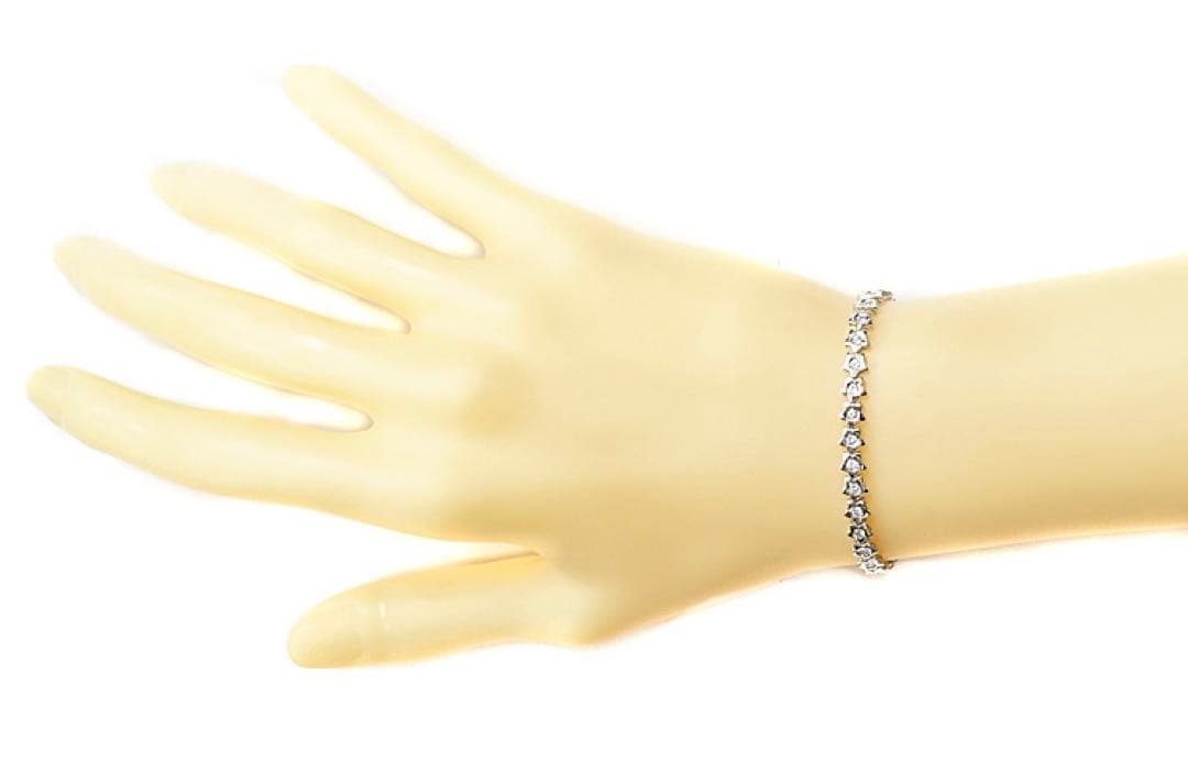 ダイヤモンドテニスブレスレット1.03ctK14星ポンテヴェキオQVC