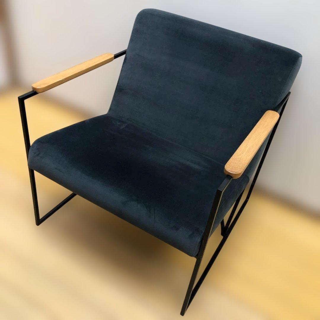 送料無料 1人掛け ソファ 北欧風 モダン インテリア ベロア 88269