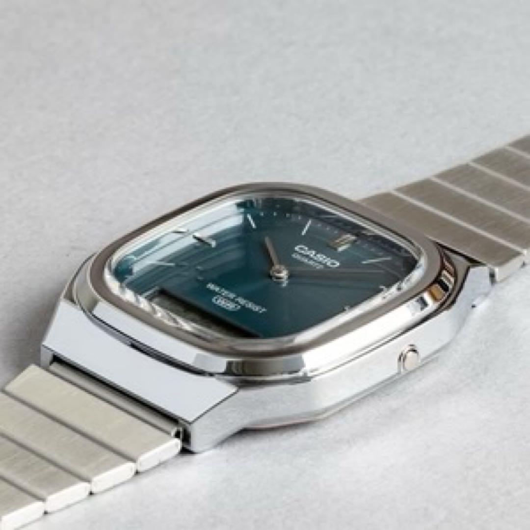 新品未開封】カシオ AQ-240E-3AJF 希少ブルーグリーン 国内正規品
