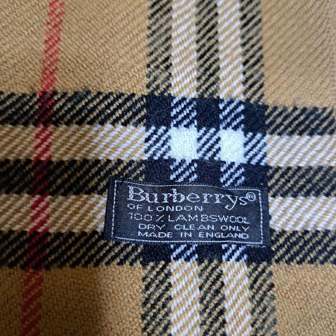 美品Burberry マフラーノバチェックウール100%ブラウン
