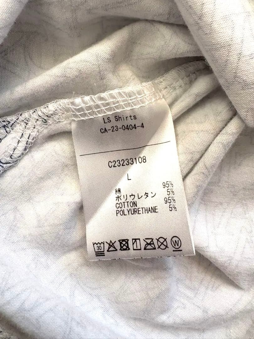 【新品】Callaway 長袖シャツ ホワイト/グレー　モックネック