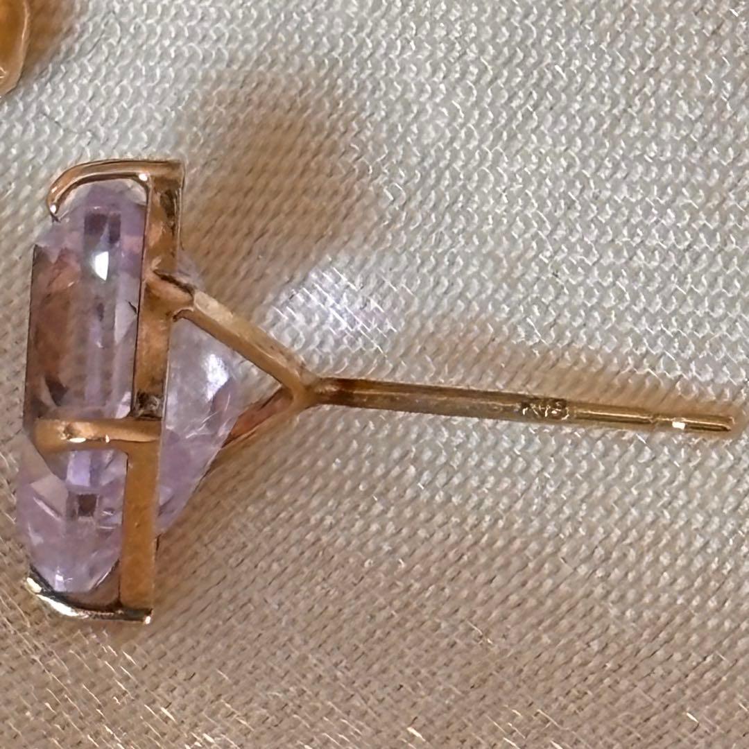 クンツァイト　ダイヤモンド　ピアス　18k ピアス　まとめ売り