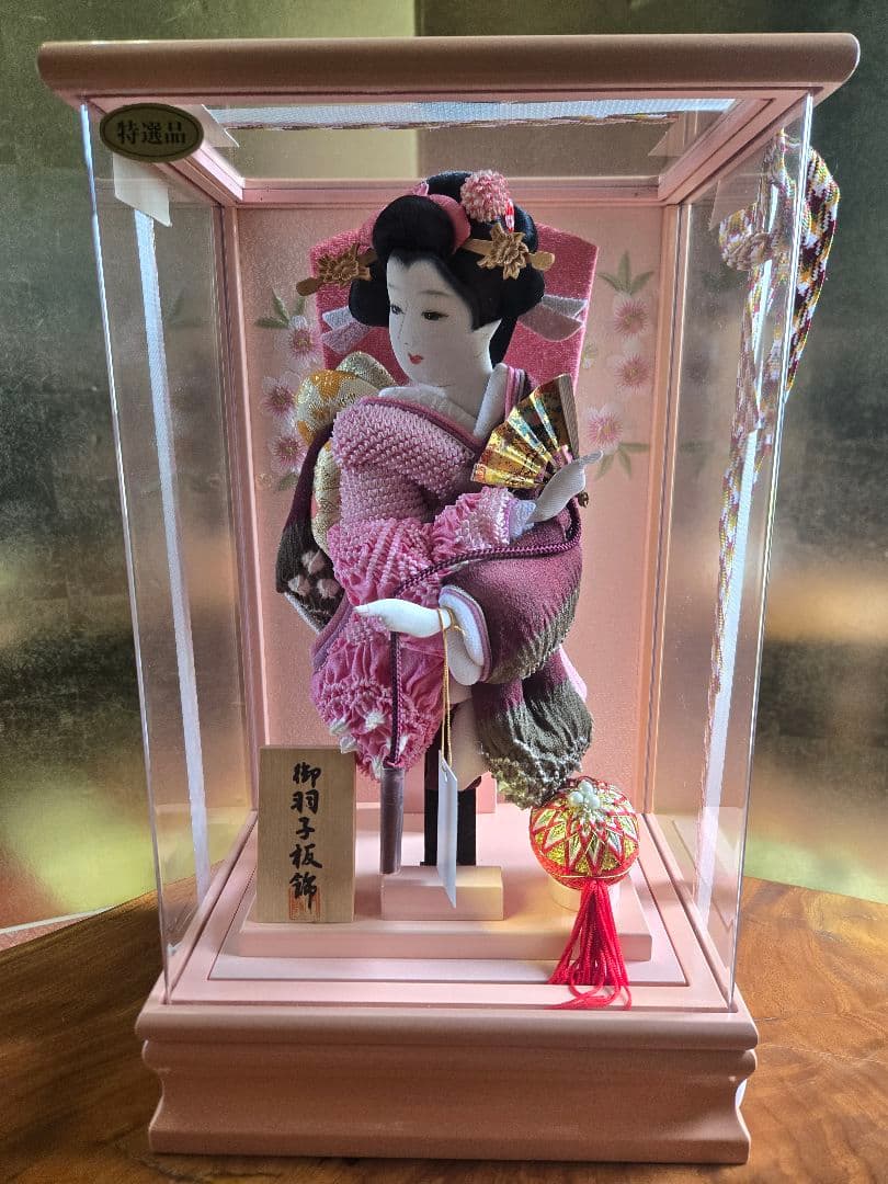 【展示品限り】正月飾り　羽子板　ケース飾り　※閉店セール　H14