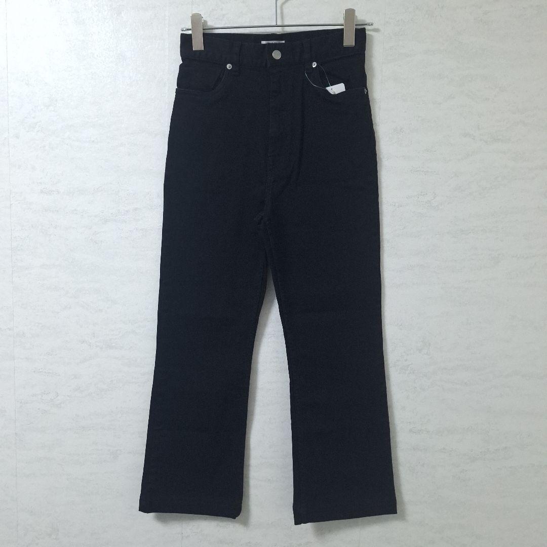 新品 エディットフォー ルル ハイウエスト ブラック ストレートデニム 美脚