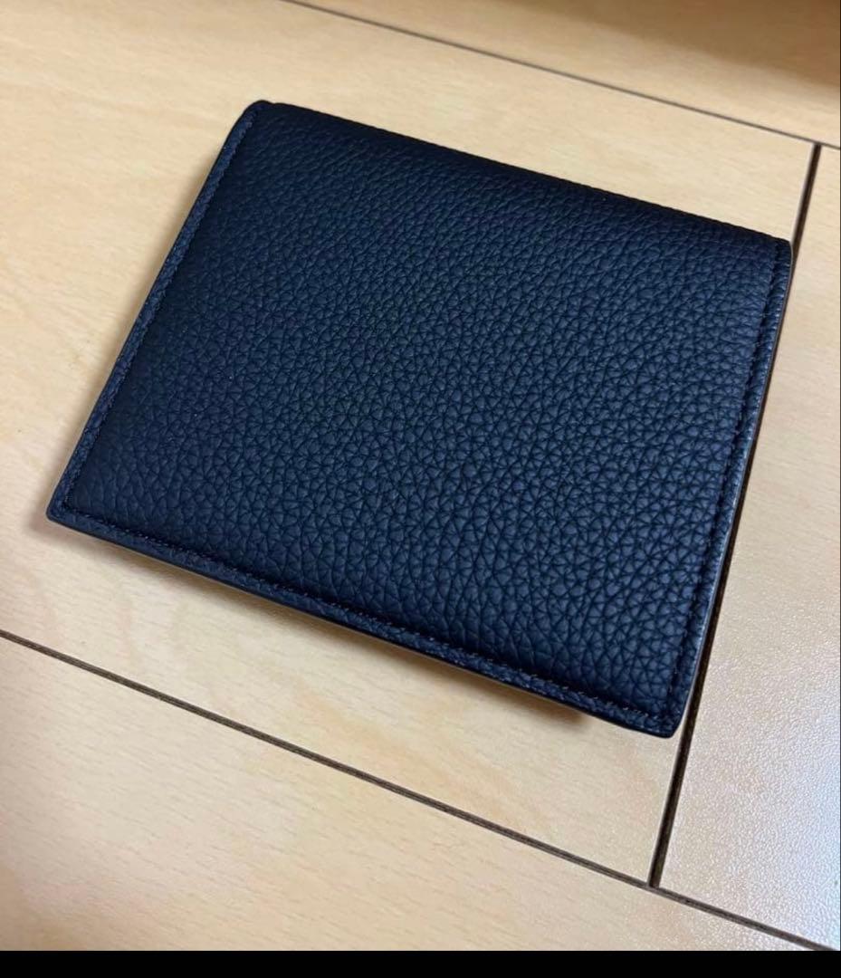⭐︎美品⭐︎ボナベンチュラ 二つ折り財布 バイフォールド ブラック ブルー