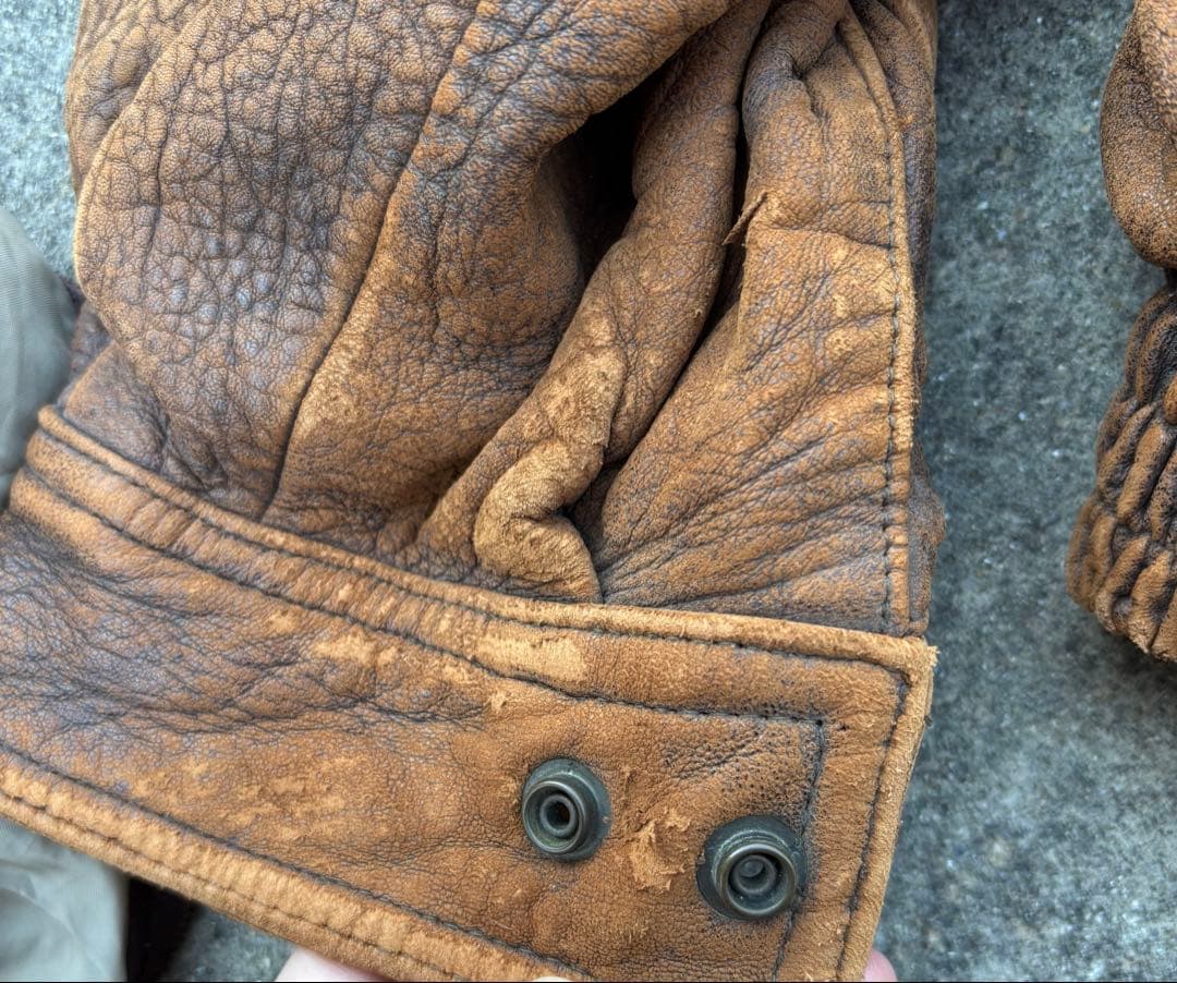 90'svintage レザーブルゾン ブラウン 短丈 ボアライナー アメカジ