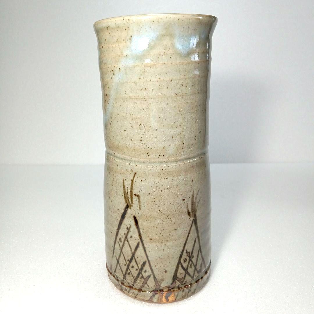 絵唐津 花生 (花入れ) 藤原 一門 茶道具