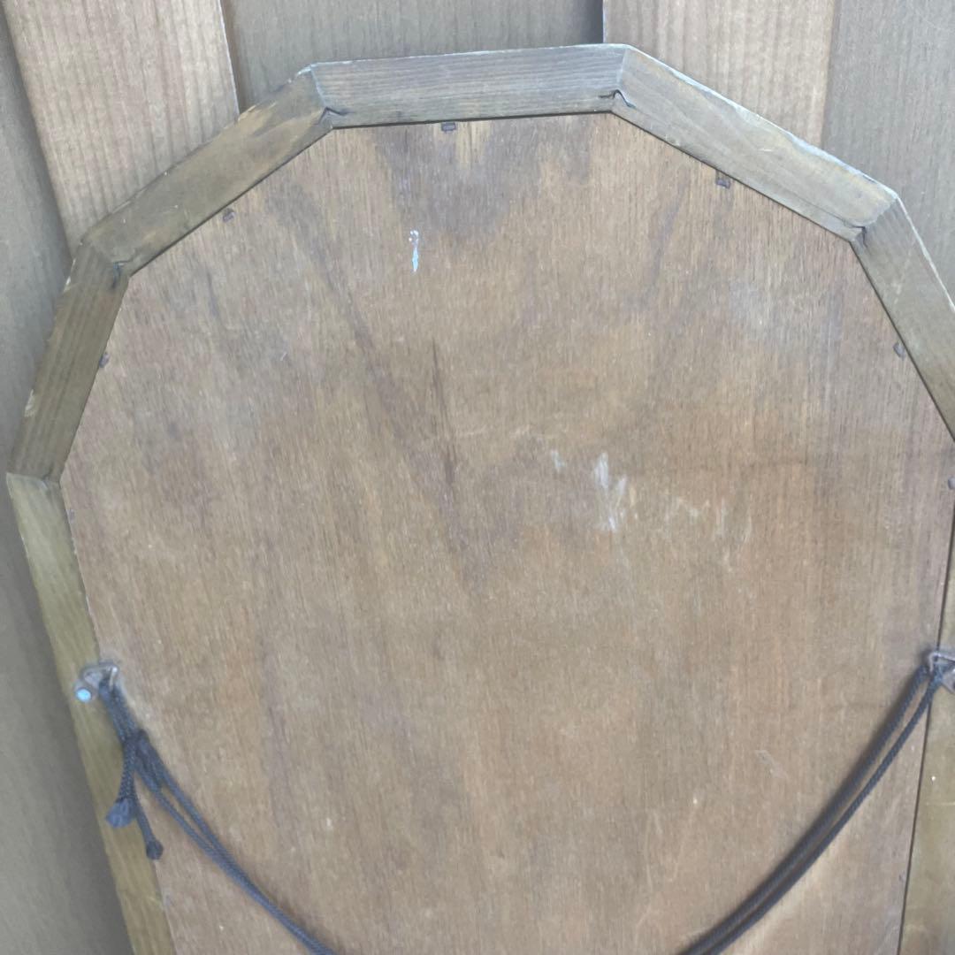 日本製 昭和レトロ マホガニー材 ウォールミラー ミッドセンチュリー イタリア調