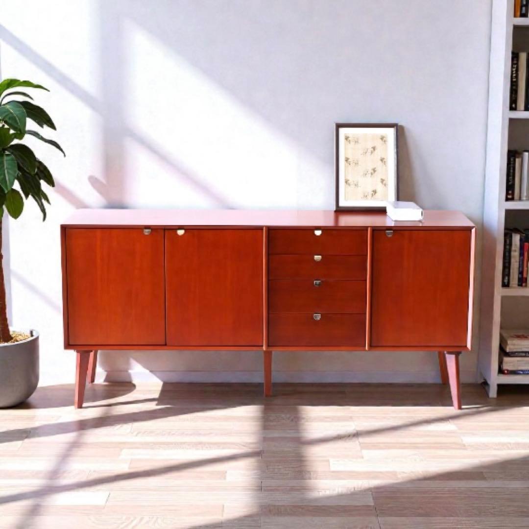 C 新品 160cm リビングボード キャビネット 北欧 ホテル仕様 収納