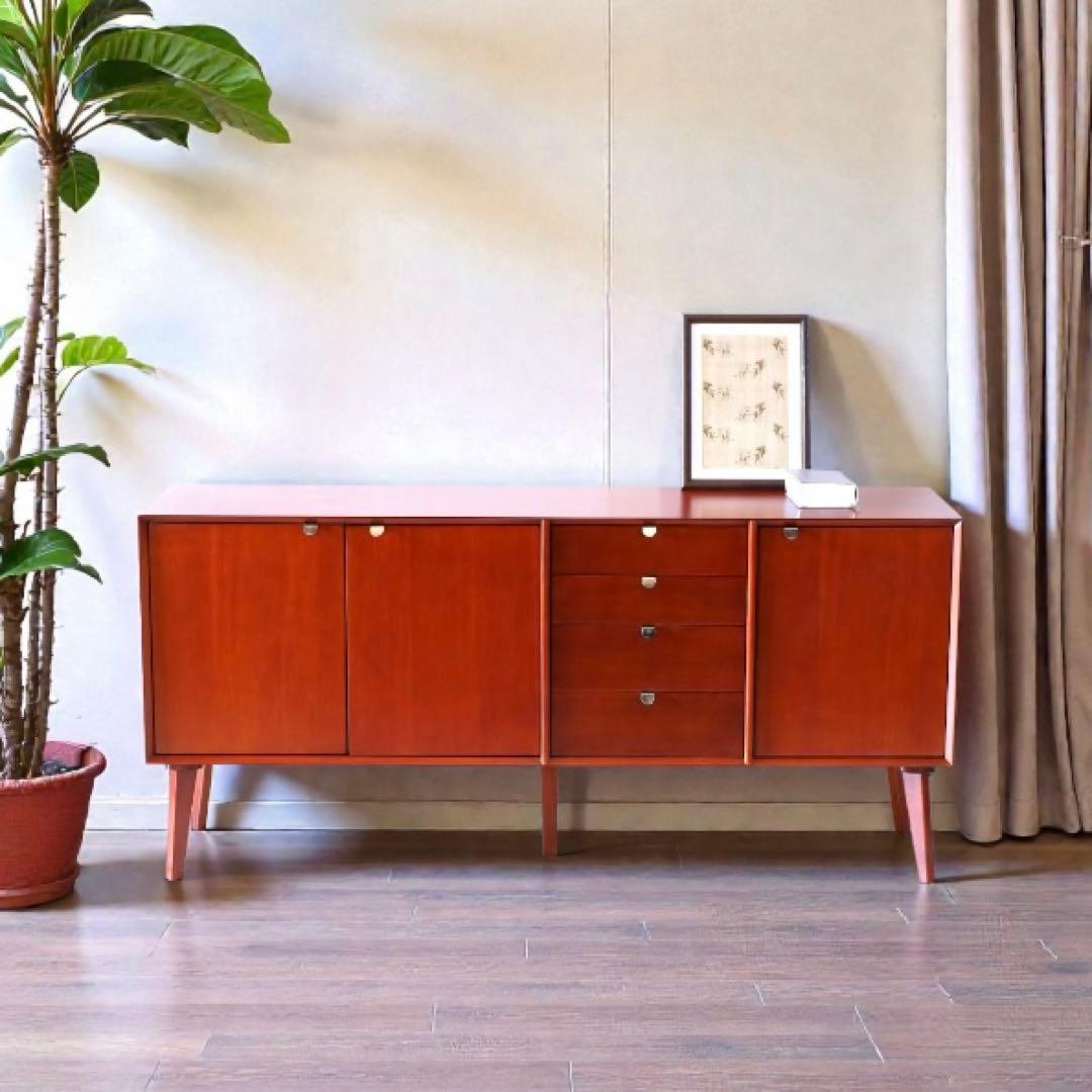 C 新品 160cm リビングボード キャビネット 北欧 ホテル仕様 収納