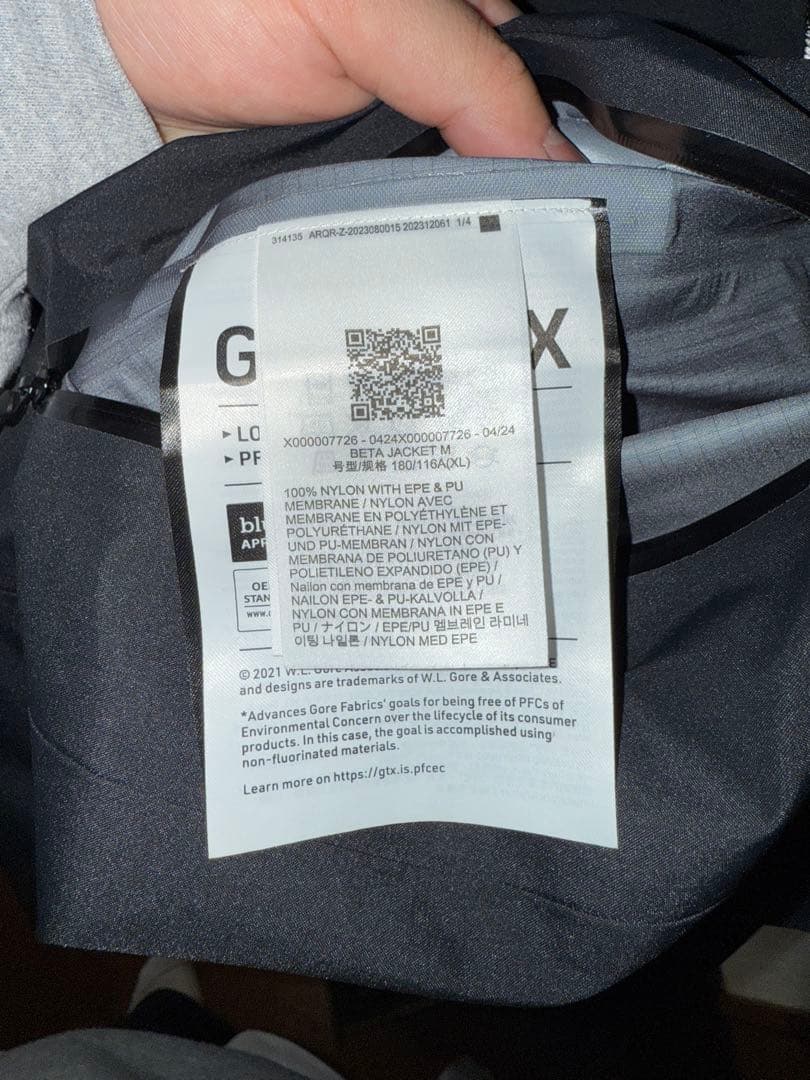 arc'teryx beta jacket M XLサイズ