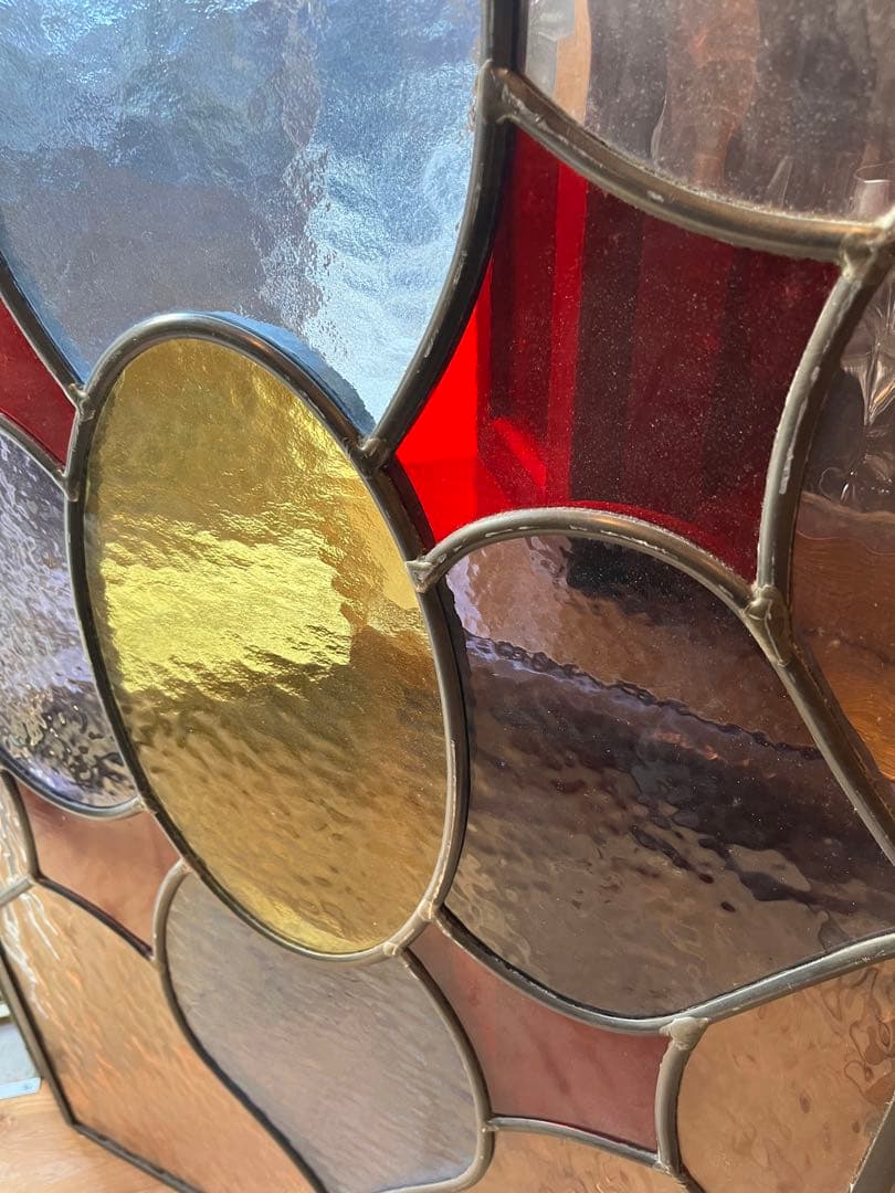 引き取り限定 ステンドグラス パネル 建具 窓 店舗 インテリア アンティーク