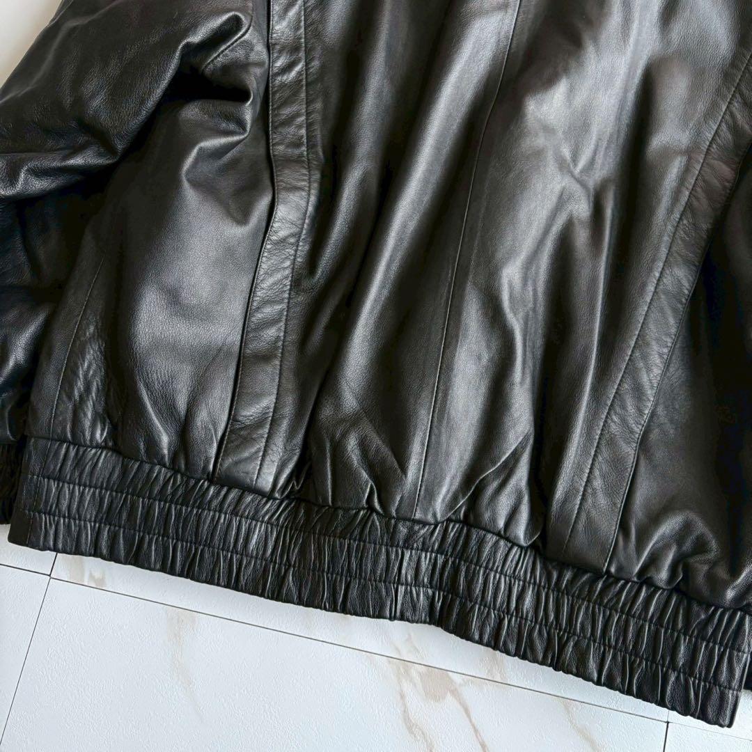 激レア◆ミンク×レザー ジャケット 本革 金ボタン 4Lサイズ リバーシブル