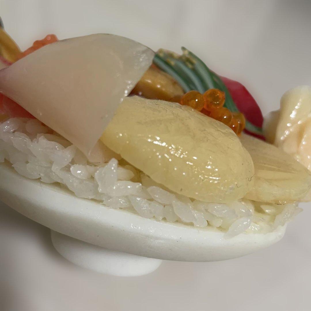 食品サンプル　海鮮丼　刺身盛り　茶碗蒸し　唐揚げ