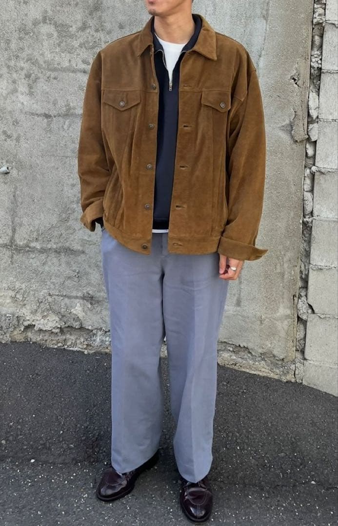 美品 OLD GAP 00s Y2K 3rd スウェード トラッカージャケット