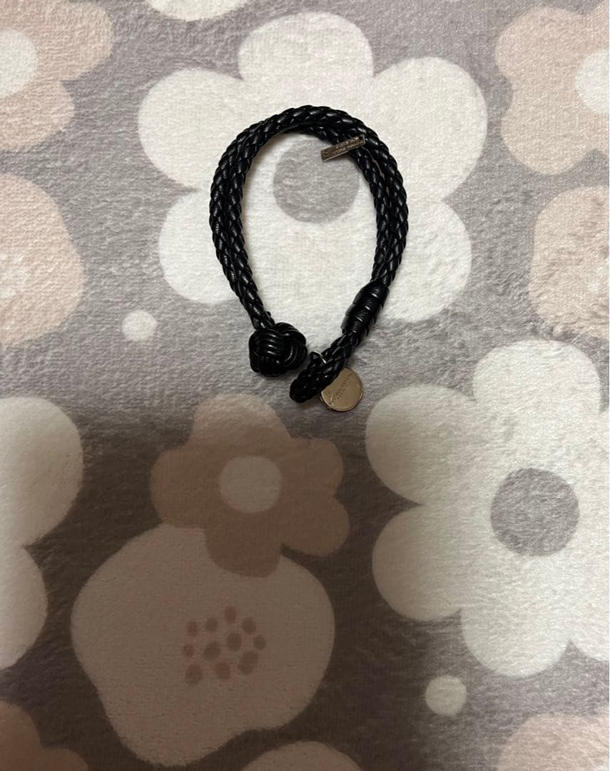 Bottega Veneta ブラックレザー ブレスレット