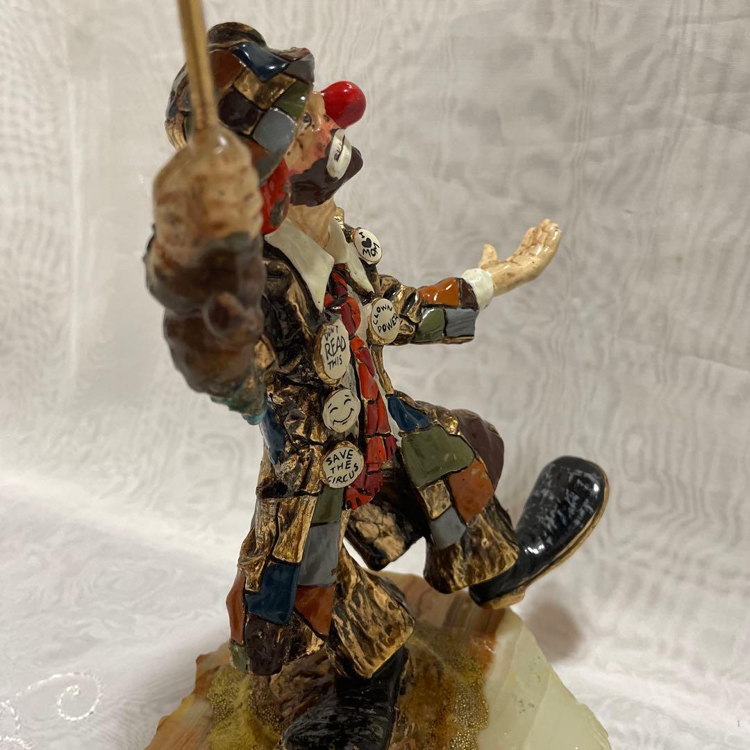 ヴィンテージ Ron Lee ピエロ 大理石　置物　アンティーク　インテリア