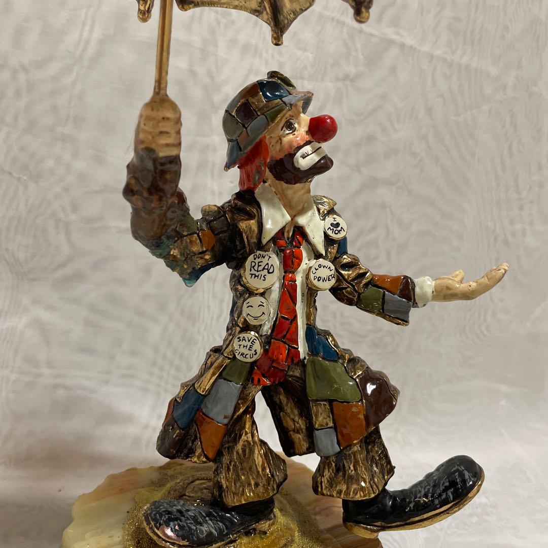 ヴィンテージ Ron Lee ピエロ 大理石　置物　アンティーク　インテリア