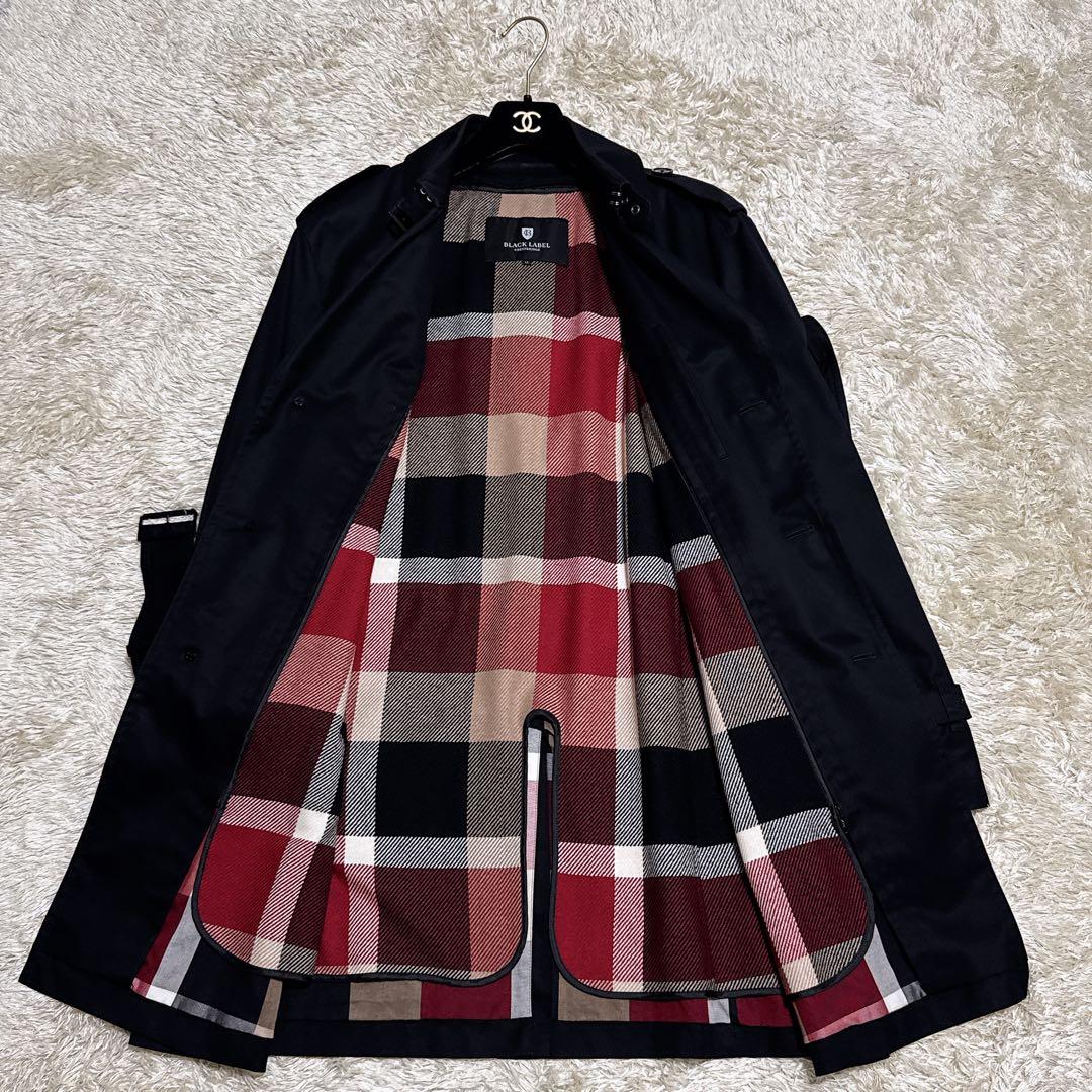 美品✨ ブラックレーベルクレストブリッジ　シングルトレンチコート　ライナー付
