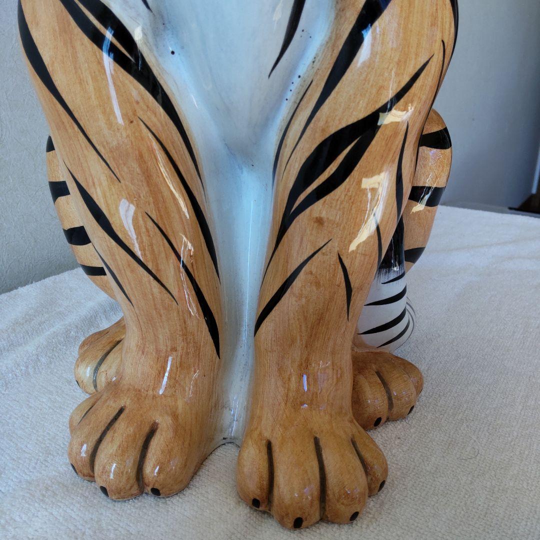 虎　陶器　置物　イタリア製