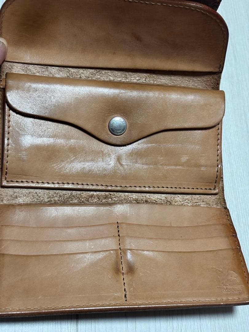 ALZUNI カービングレザー　バイカーウォレット　ウォレットチェーン