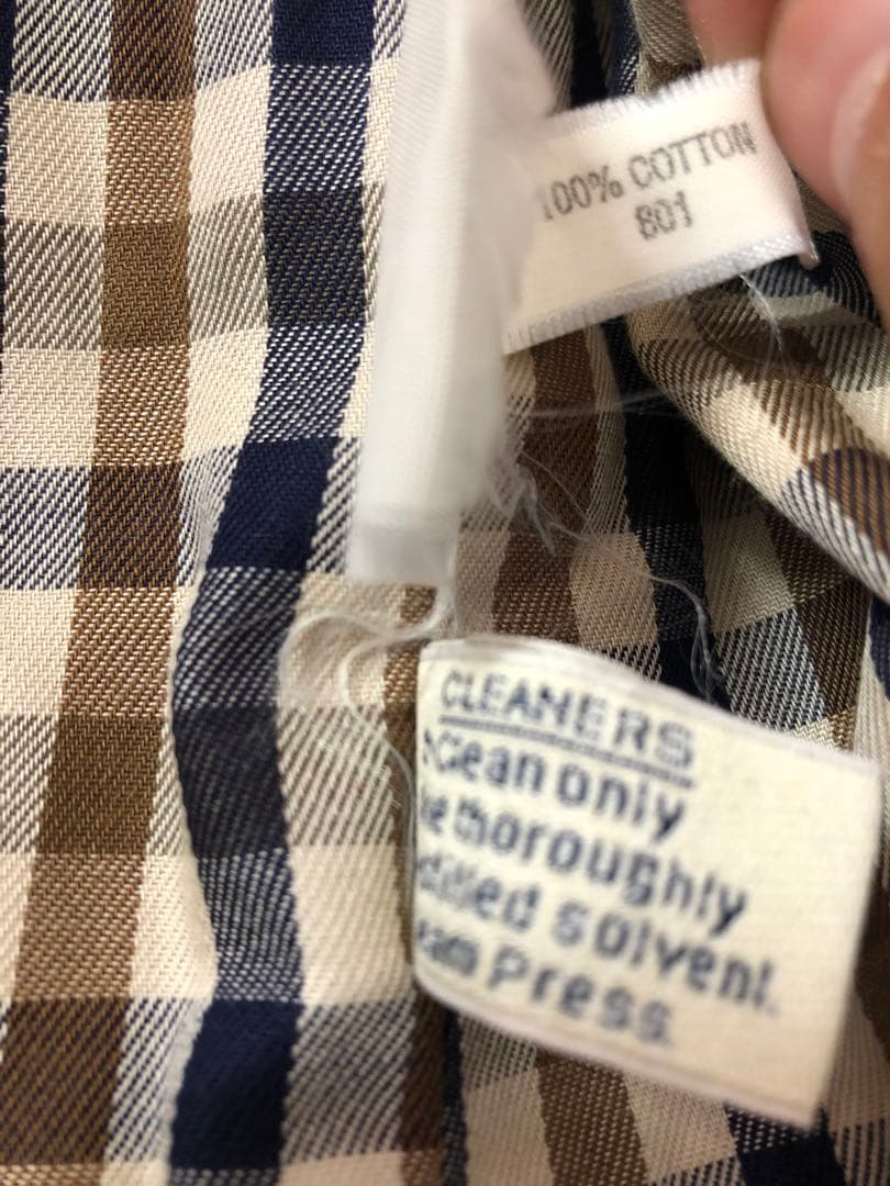 Aquascutum 裏地チェック トレンチコート イングランド製 N488