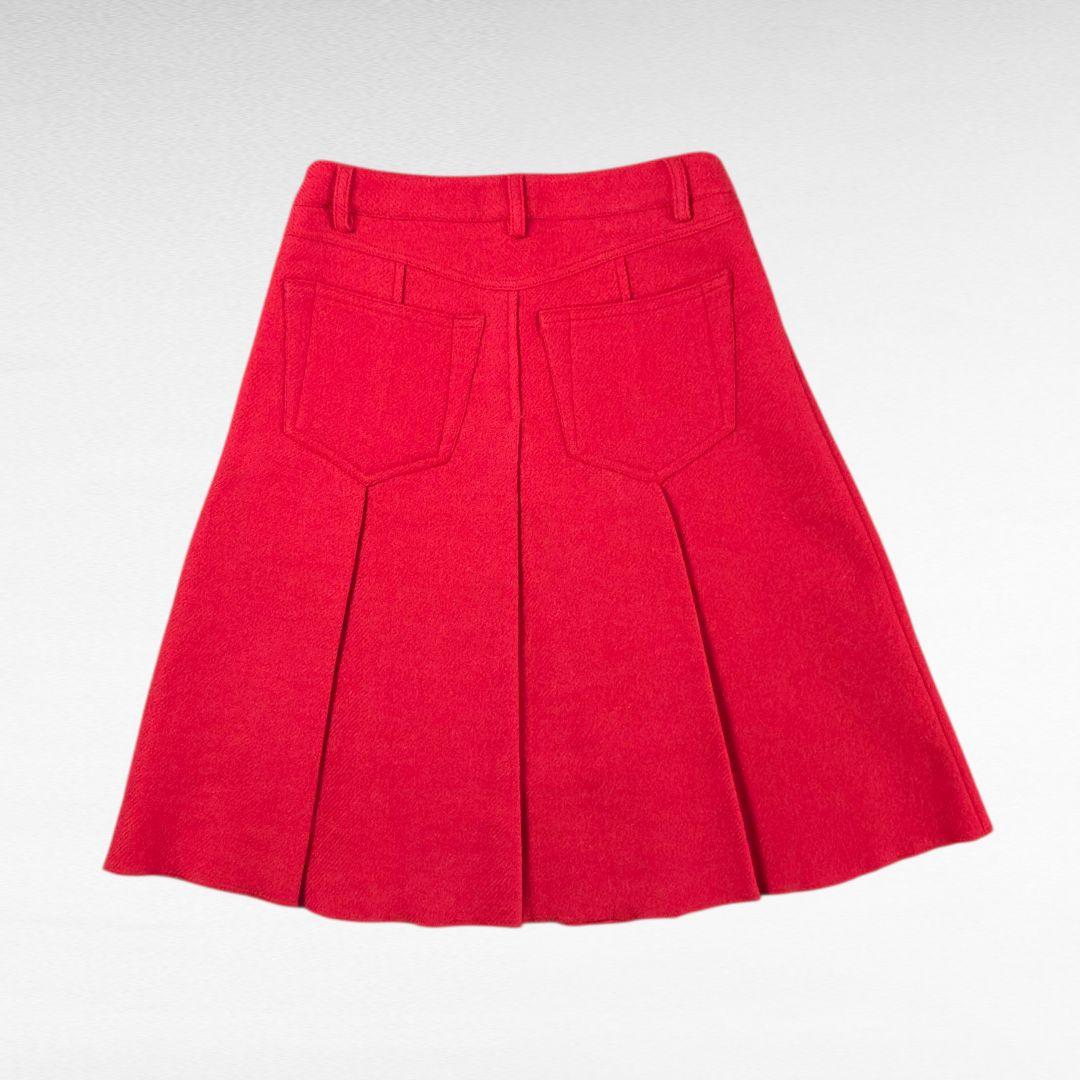 スカート MIU MIU Red Pleats Skirt Archive