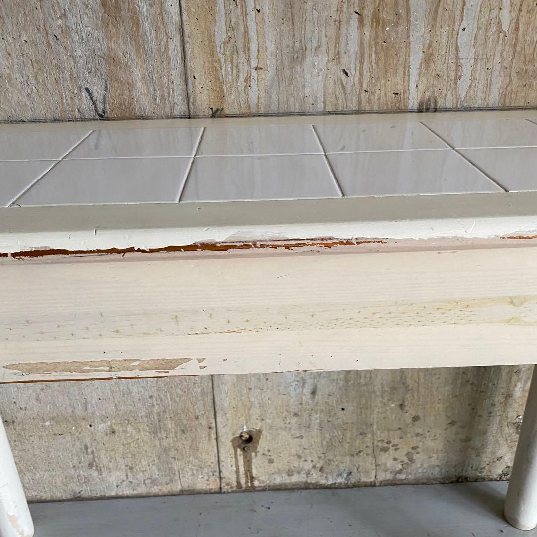 タイルトップ　コンソールテーブル　フレンチカントリー　シャビー　ヴィンテージ