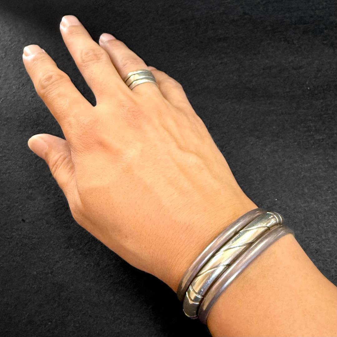 Navajo Old pawn ナバホ ヘビーバングル インディアンジュエリー