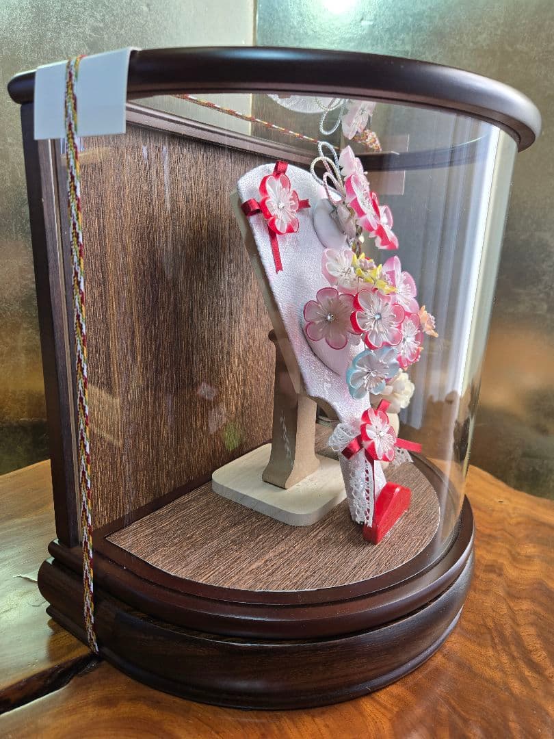 【一点限り】正月飾り　羽子板　ケース飾り　H60