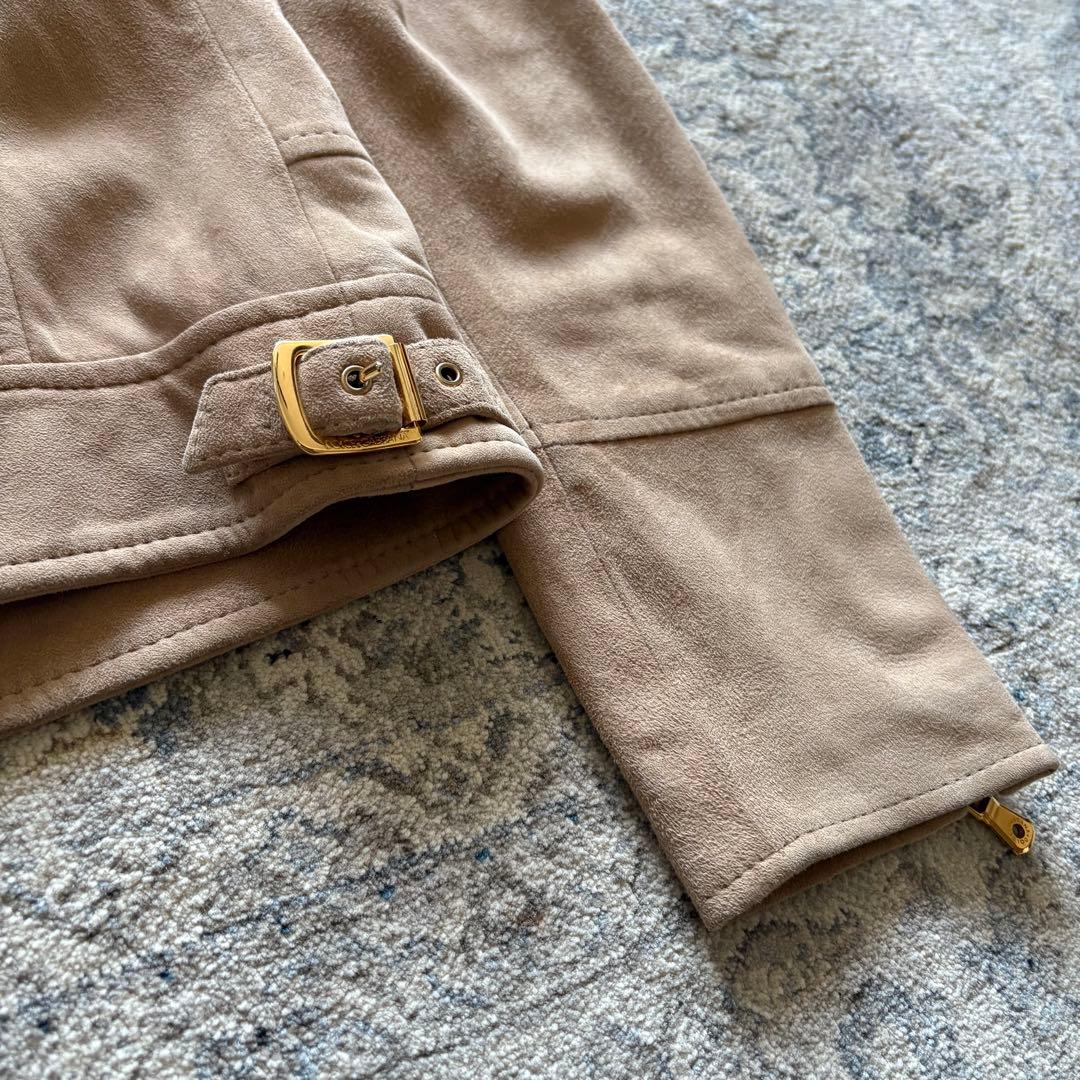 ドルチェアンドガッバーナ スウェード 裏地 レオパード レザー ライダース