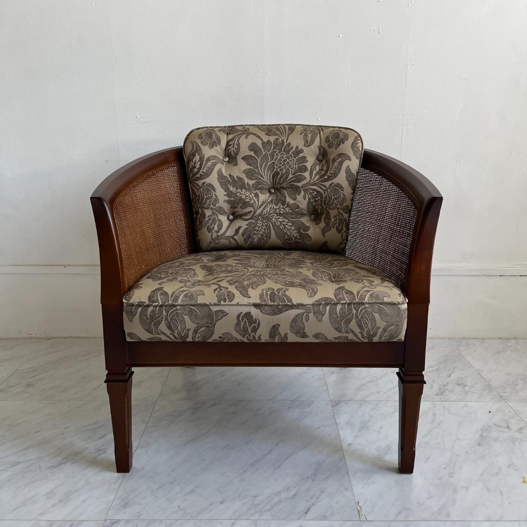 マルニ木工 アームチェア 木製 椅子 籐 ニース