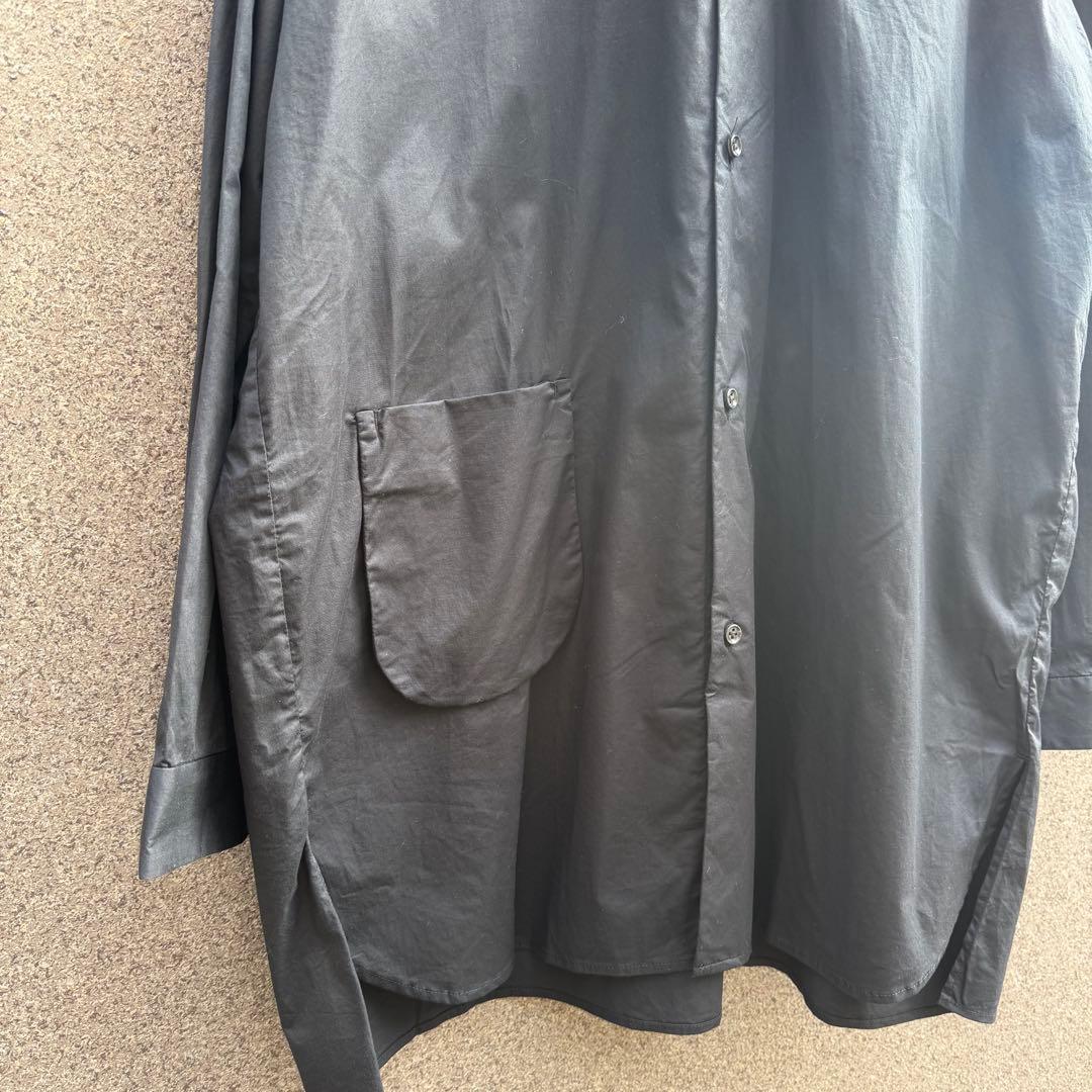 dulcamara ドゥルカマラ ノーカラーシャツ　ブラック