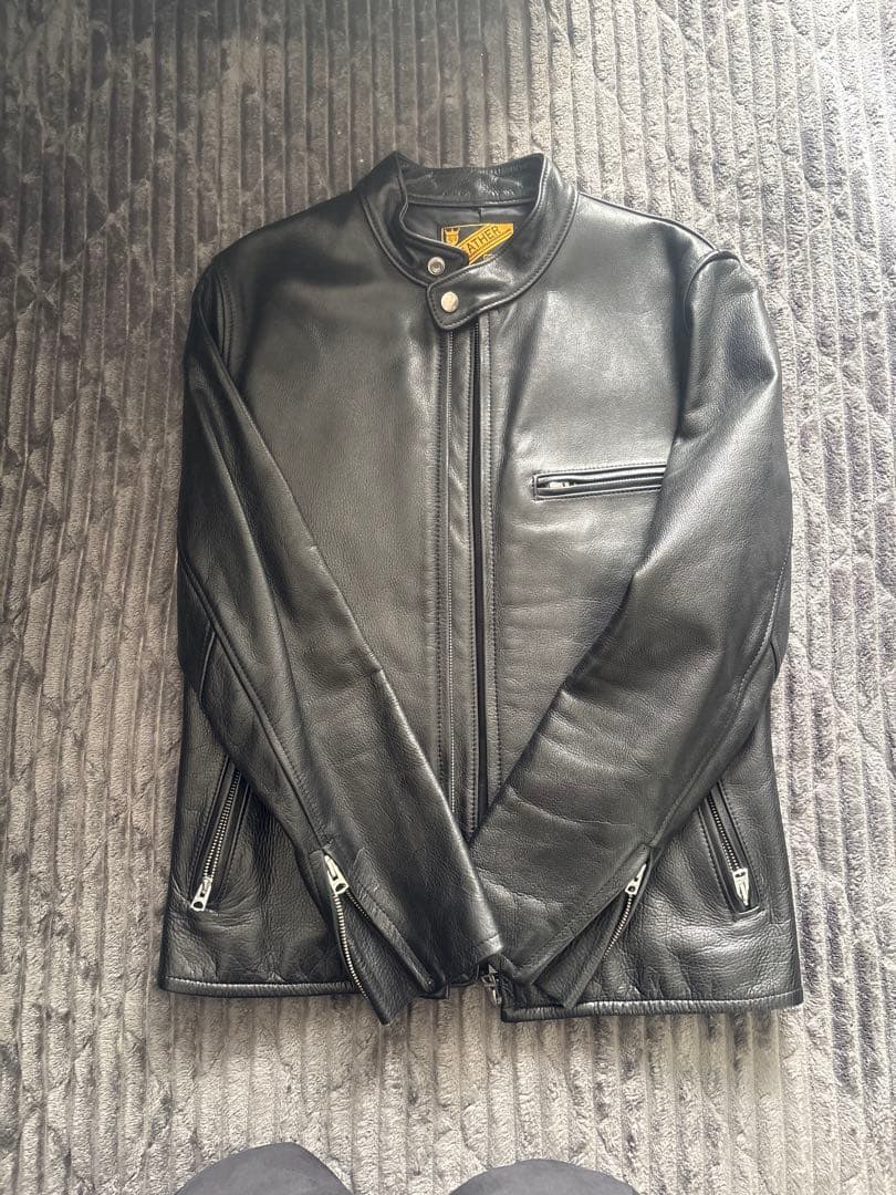 太*U様 Y2 LEATHER シングルライダースジャケット 38サイズ ブラッ