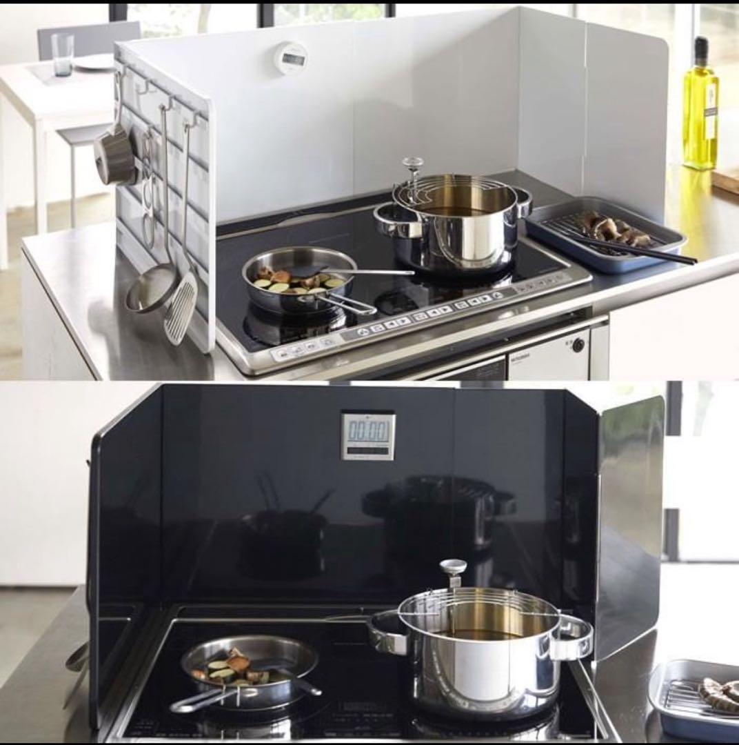 新品 レンジガード 伸縮 タワー tower 45〜75cm対応 置型 ブラック