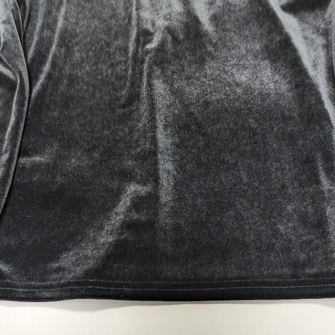 ENOF イナフ velour jersey zip tops black