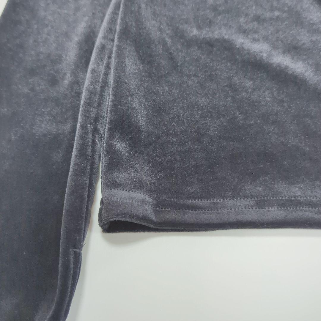 ENOF イナフ velour jersey zip tops black