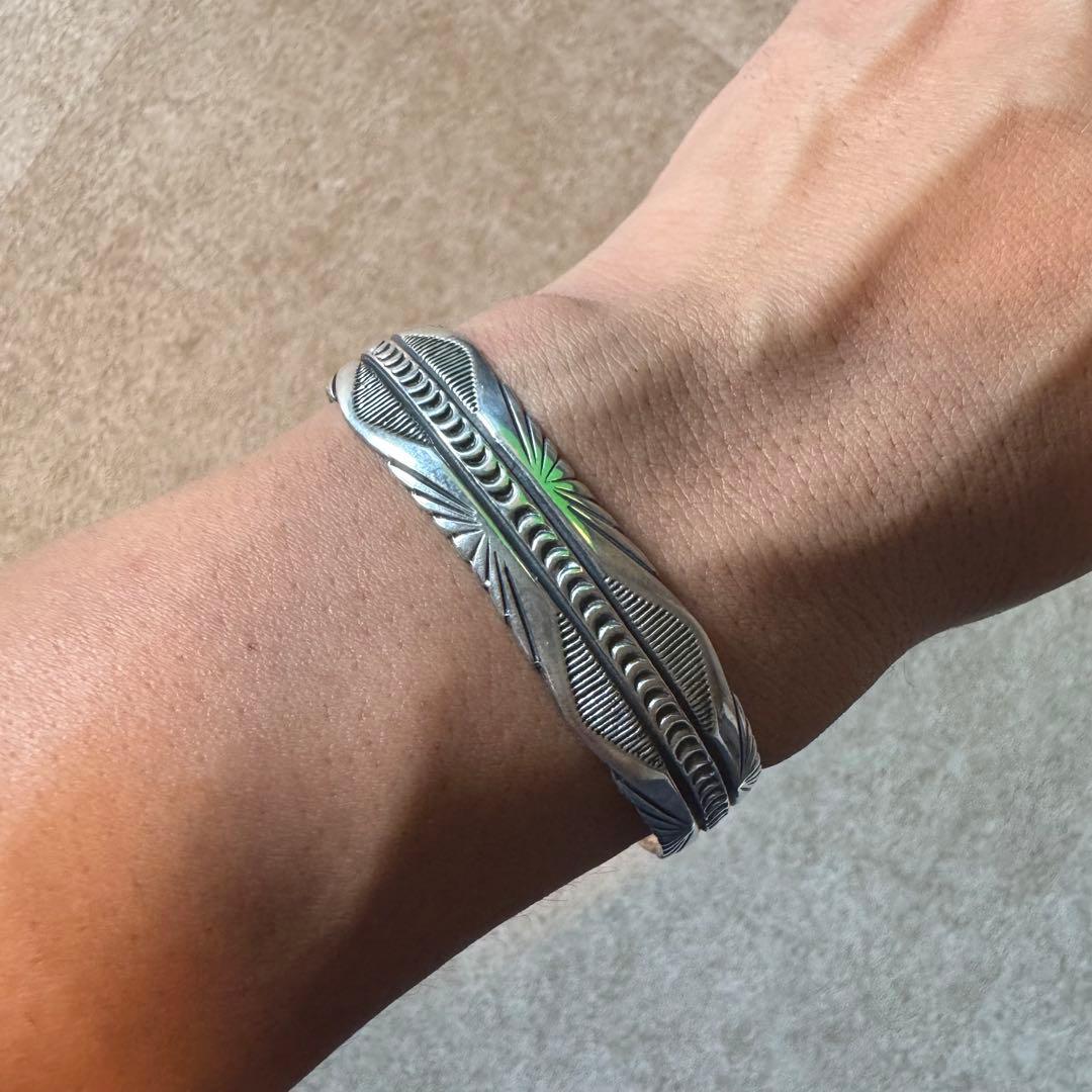 シルバーバングル インディアンジュエリー ナバホ 作家刻印なし