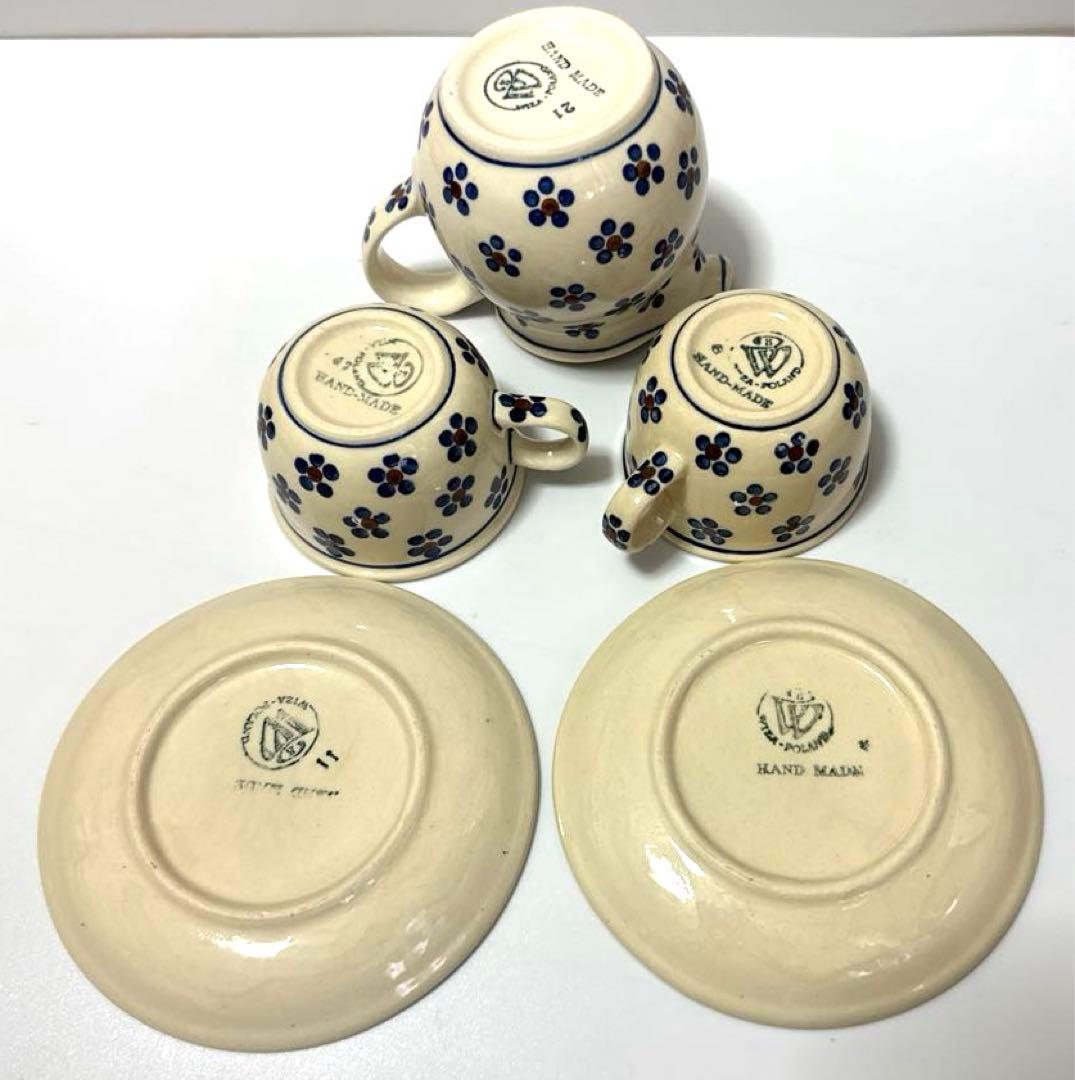 ⭐︎ポーリッシュポタリー　カップ ティー2セット　ミルクポット