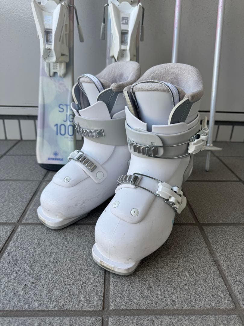 3点 STREULE 100cmスキー板、HEADブーツ19.5cm、ストック