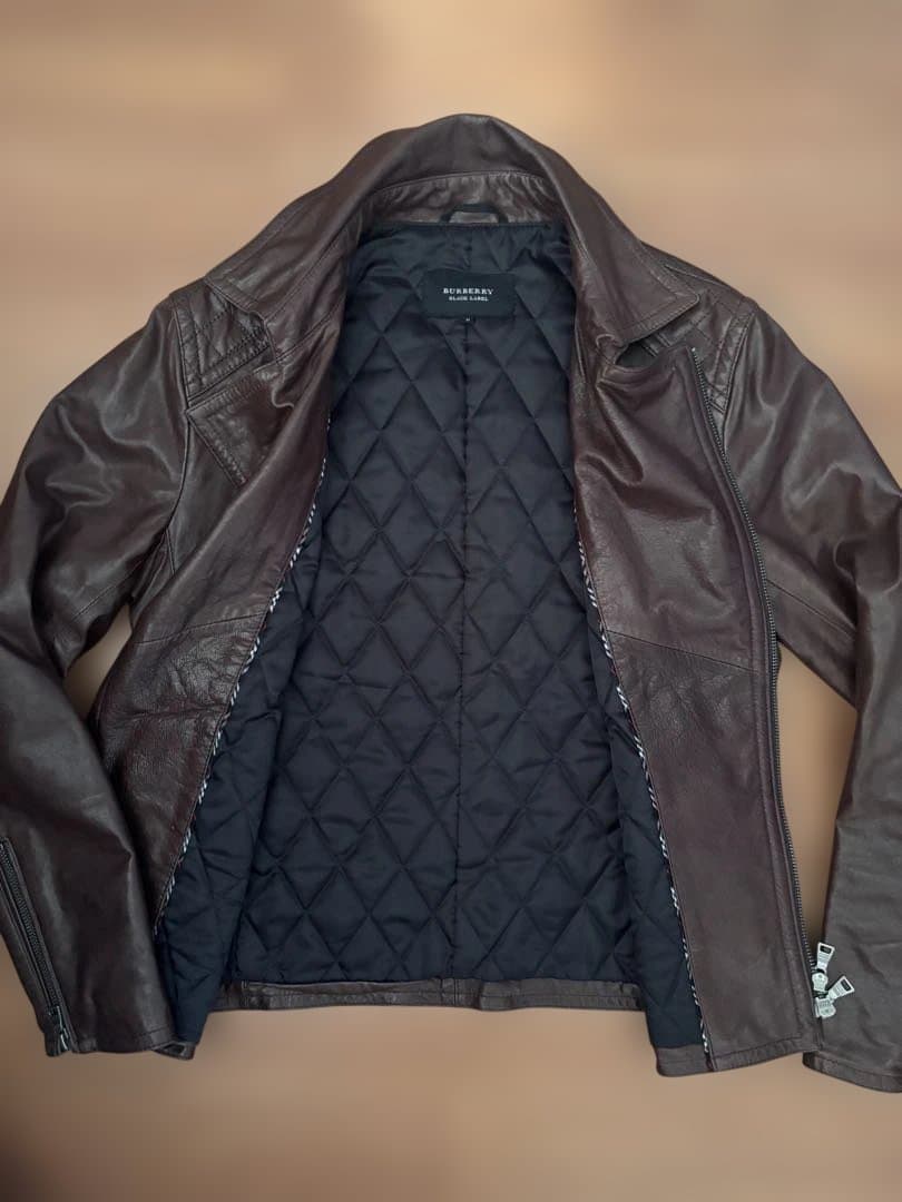 BURBERRY BLACK LABEL ライダースジャケット　レザージャケット