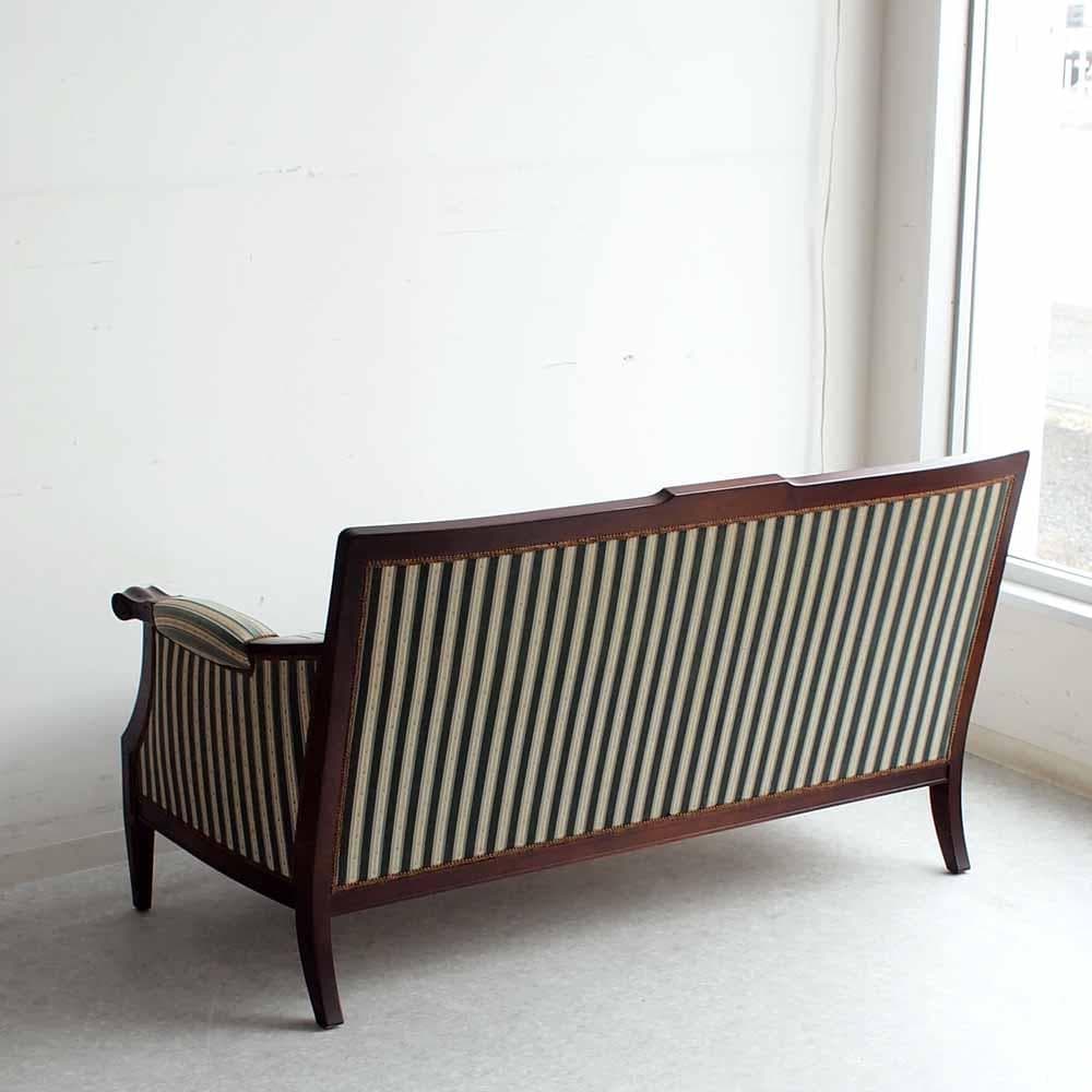 神戸欧風家具 メープル不二屋 マホガニー材 2人掛けソファ ZR24470