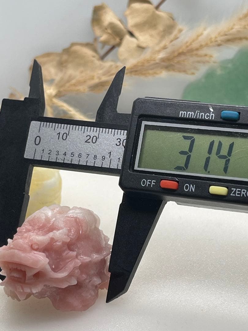 ポンポン様9【2015】多ハート乗せ龍亀 ピンクオパール