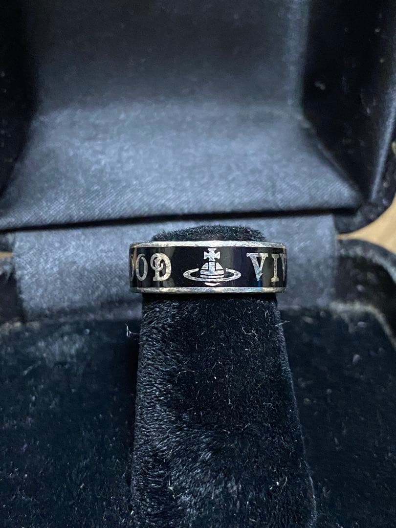 ヴィヴィアンウエストウッド　コンジットストリートリング　XS 約10号　ブラック