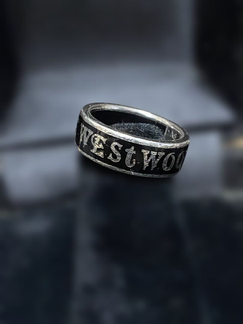 ヴィヴィアンウエストウッド　コンジットストリートリング　XS 約10号　ブラック