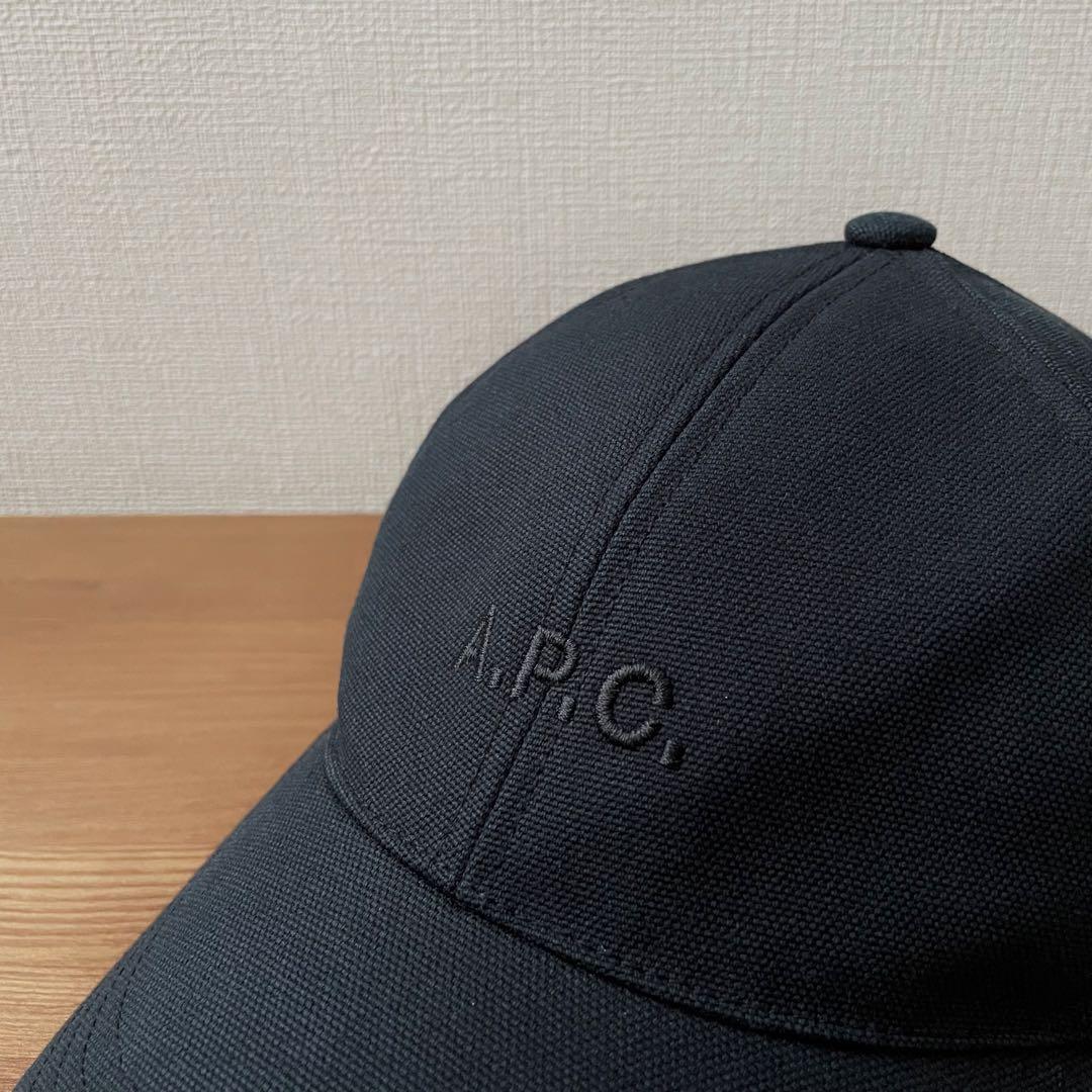 美品！A.P.C.ロゴキャップ アーペーセー 正規品 メンズレディース ブラック