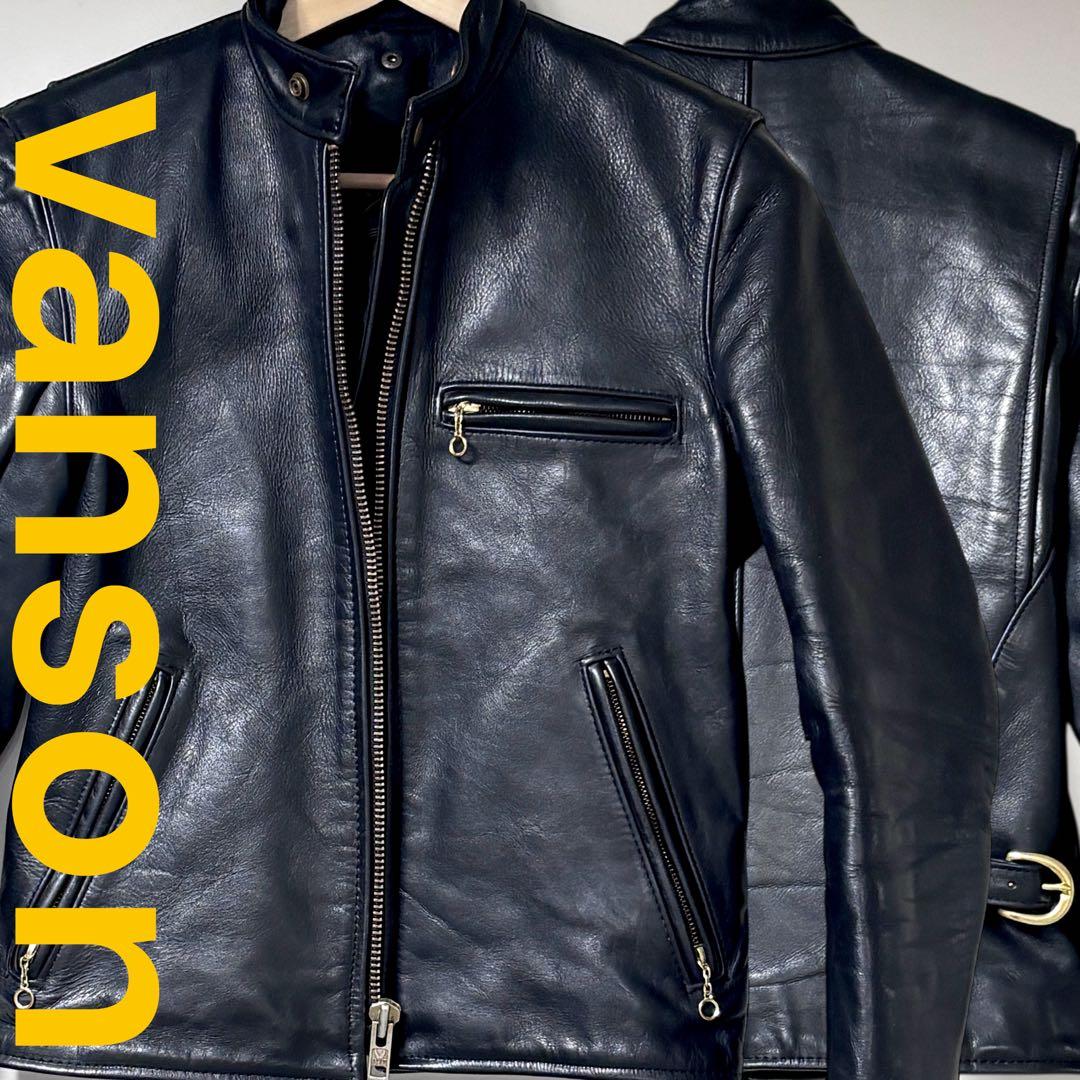 VANSON バンソン シングルライダース レザージャケット TYPE B 34