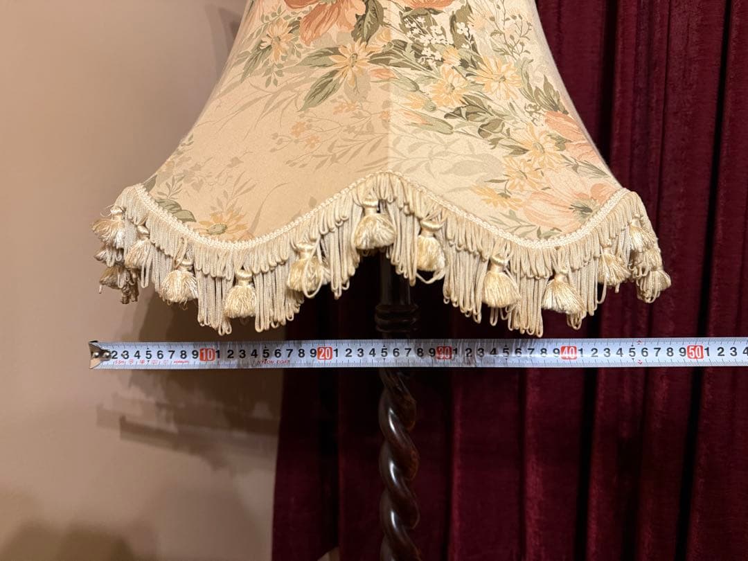 木製　アンティーク　フロアスタンド　フロアライト　間接照明