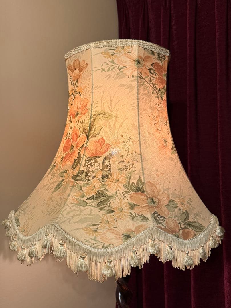 木製　アンティーク　フロアスタンド　フロアライト　間接照明