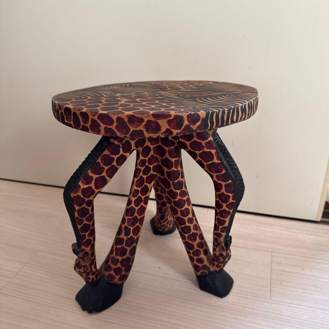アフリカンスタイル 木製スツール
